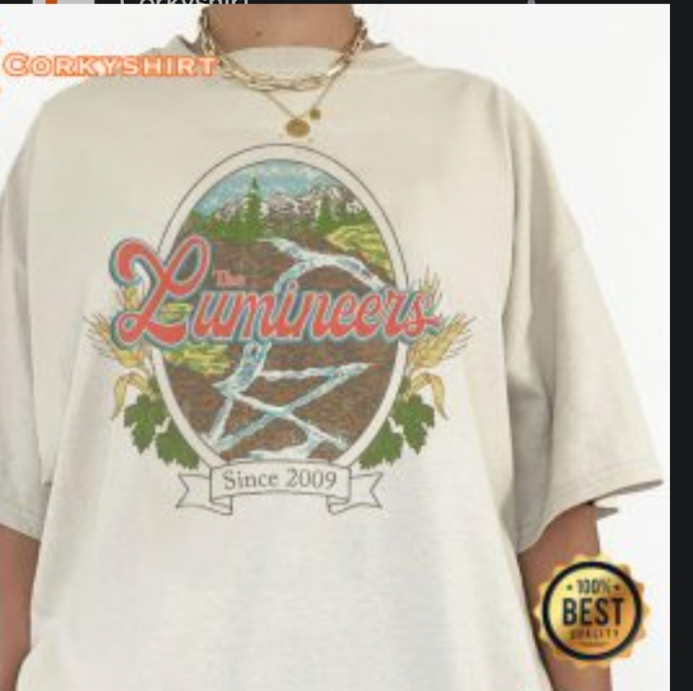The Lumineers Graphic T-Shirt Band Tour Tee Unisex Sz.L